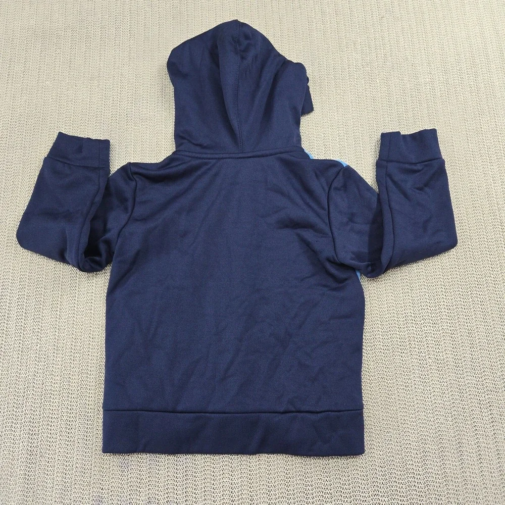 Nike Hoodie Sweatshirt Kids Toddler Size 3T Blue Full Zip Swoosh Logo Dri Fit